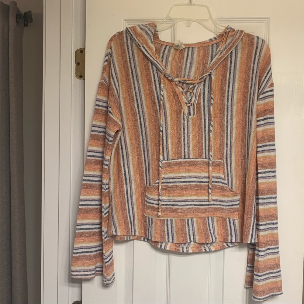 Women’s lightweight Blu Pepper multicolor pullover sweater, Large